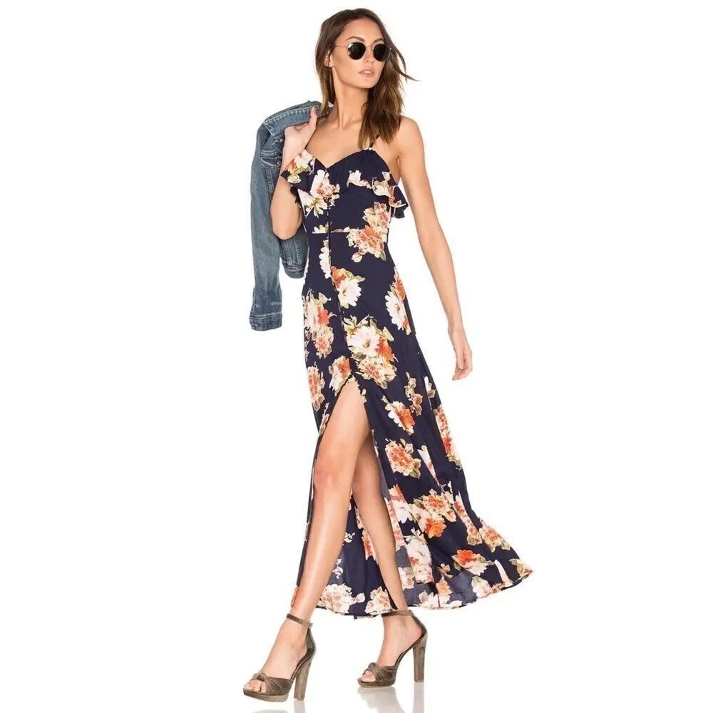 ✨ BAND OF GYPSIES FLORAL FLOUNCE MAXI DRESS✨